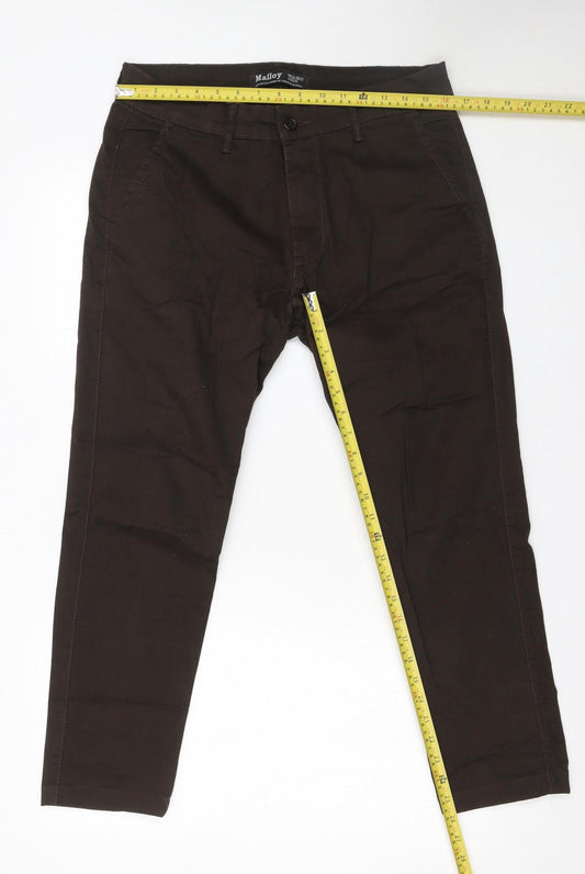 Womens UK Size 12 Malloy Regular Fit Chino Brown Trousers