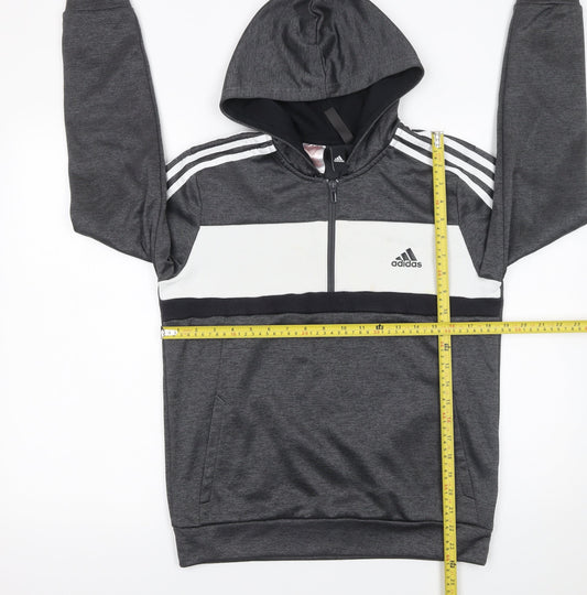 Boys UK Size 13-14 Years adidas Grey Pullover Hoodie