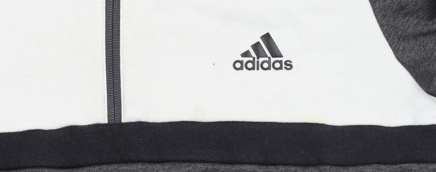Boys UK Size 13-14 Years adidas Grey Pullover Hoodie
