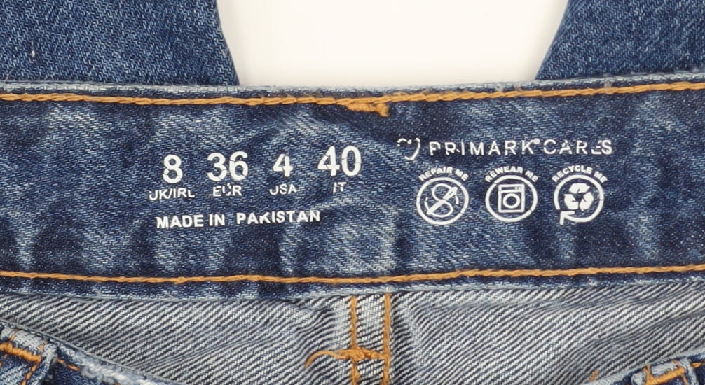Womens UK Size 8 Primark Relaxed Fit Mom Blue Jeans
