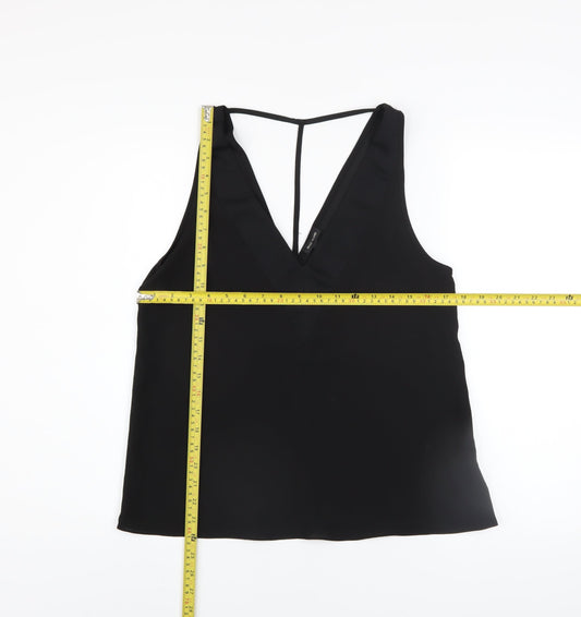 Womens UK Size 8 River Island Black Camisole Tank