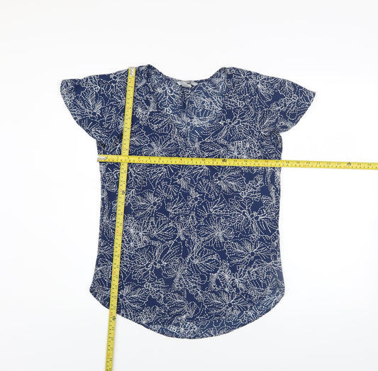Womens UK Size 6 H&M Blue Basic Blouse