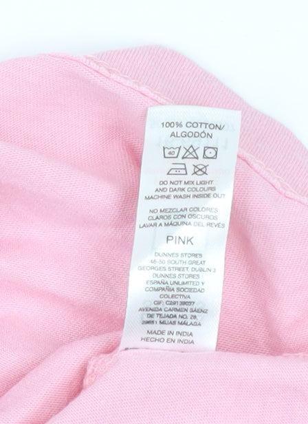 Womens UK Size 12 Dunnes Stores Pink Basic T-Shirt