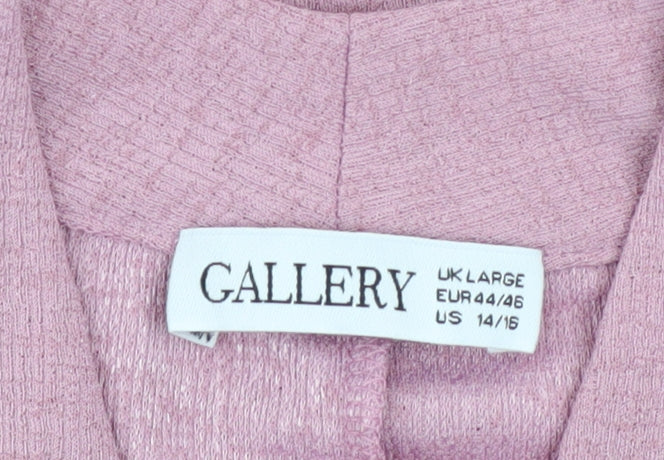 Womens UK Size L Gallery Pink Kimono Blouse
