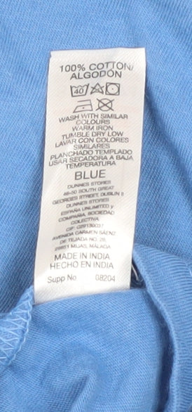 Womens UK Size 14 Dunnes Stores Blue Basic T-Shirt