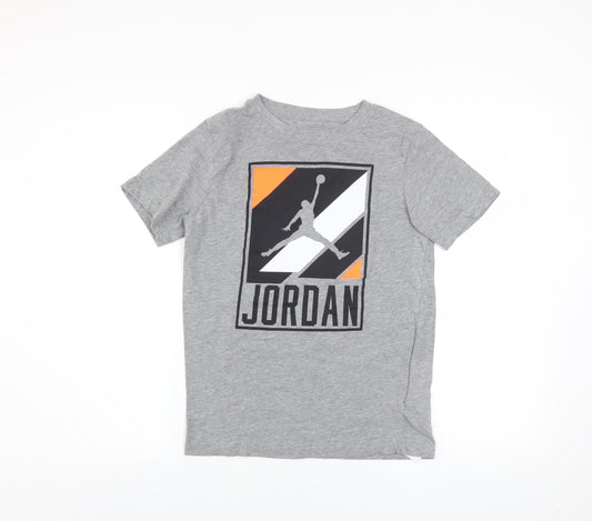 Boys UK Size 12-13 Years Jordan Grey Basic T-Shirt