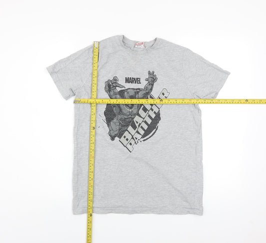 Boys UK Size 12-13 Years Marvel Grey Basic T-Shirt