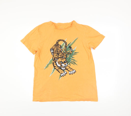 Boys UK Size 13-14 Years Primark Orange Basic T-Shirt