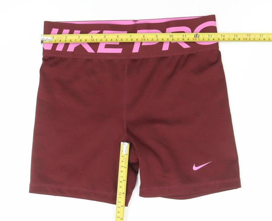 Nike Pro Dri-FIT Women's Burgundy Pink Compression Shorts XL