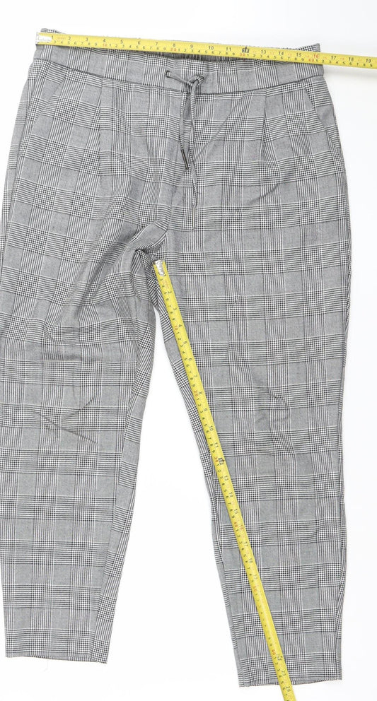 Womens UK Size L VERO MODA Regular Fit Chino Grey Trousers