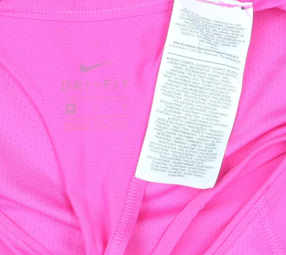 Nike Women Pink Dri-FIT Racerback Athletic Tank Top Size S
