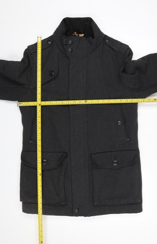 Mens UK Size M F.F.P. Black Military Jacket