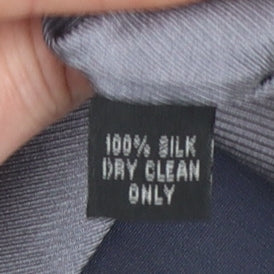 Mens Soprano Grey 100% Silk Slim Tie