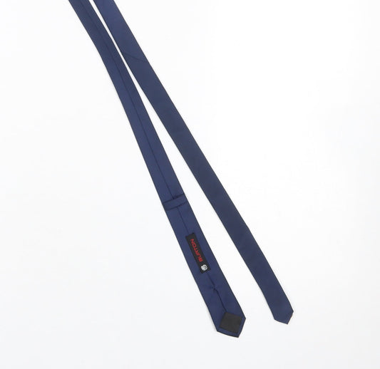 Mens Burton Blue 100% Polyester Slim Tie