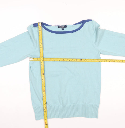 Womens UK Size 12 Maine New England Blue Pullover Jumper