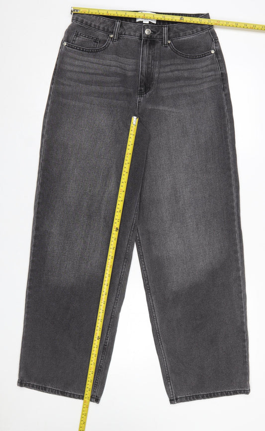 Miss S Women’s Grey Straight Denim Jeans UK 10 28W 32L