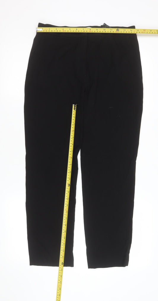 Womens UK Size 10 H&M Slim Fit Business Casual Workwear Black Trousers