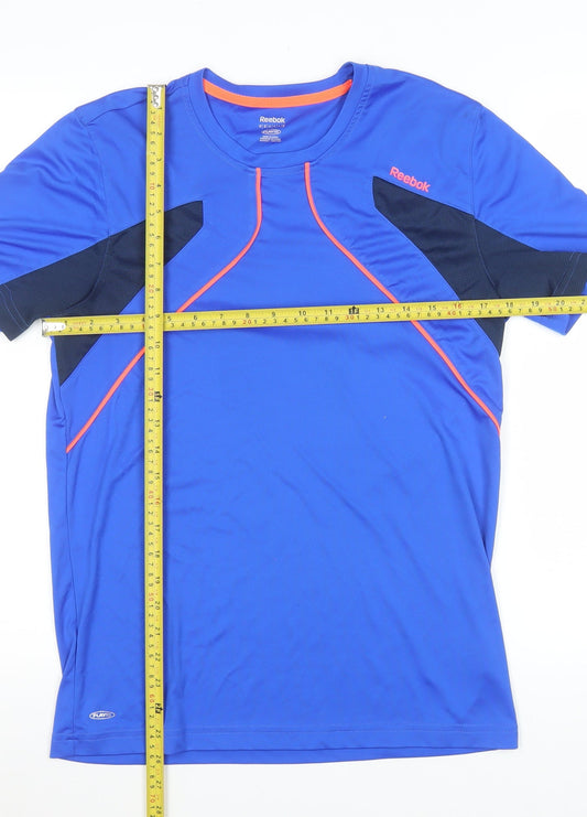 Mens UK Size M Reebok Blue Gym & Training Running & Jogging Football CrossFit T-