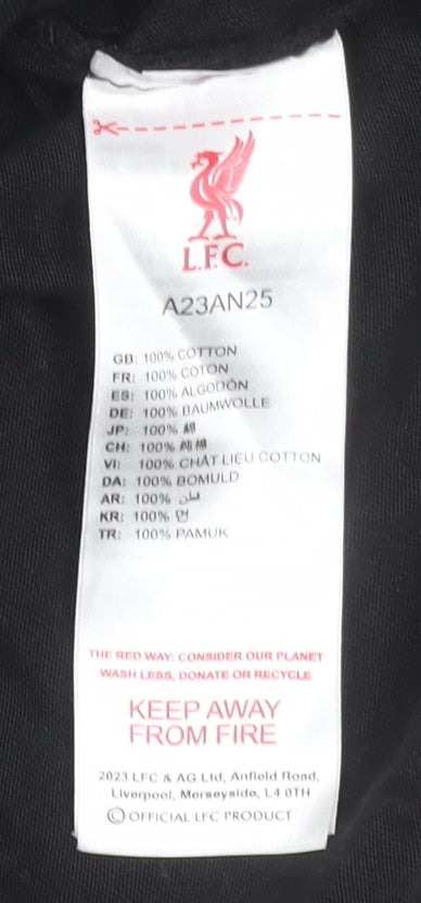 Boys UK Size 5-6 Years L.F.C. Black Basic T-Shirt