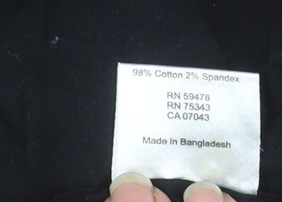 Mens UK Collar Size M Silver Eight Smart Black Dress Shirt