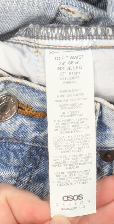 Womens UK Size S ASOS DESIGN Regular Fit Mom Blue Jeans
