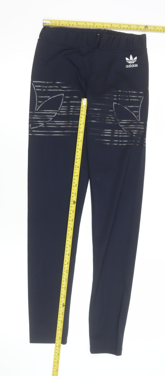 Womens UK Size M adidas Slim Fit Leggings Black Leggings