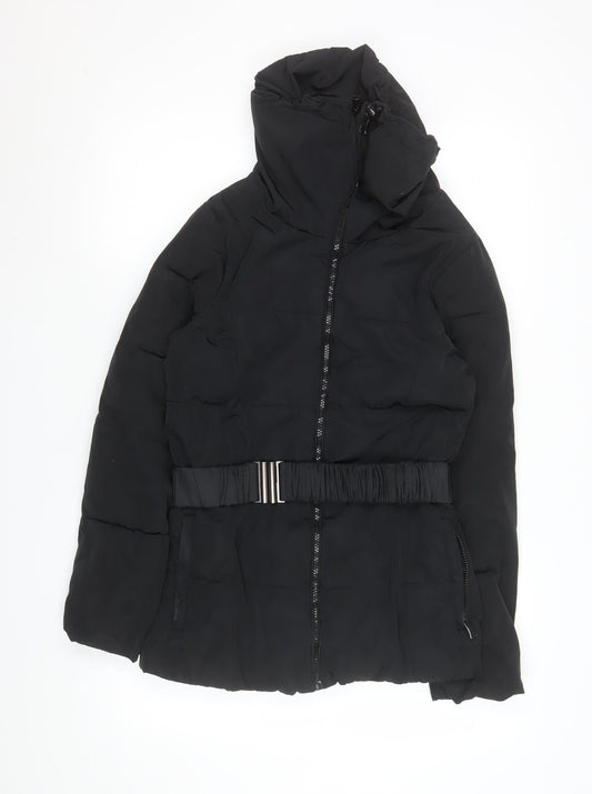 Womens UK Size 10 Dunnes Black Puffer Jacket