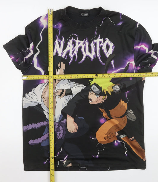 Mens UK Size S Naruto Shippuden Black T-Shirt