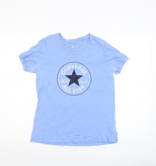 Boys UK Size S Converse Blue BasicJersey T-Shirt