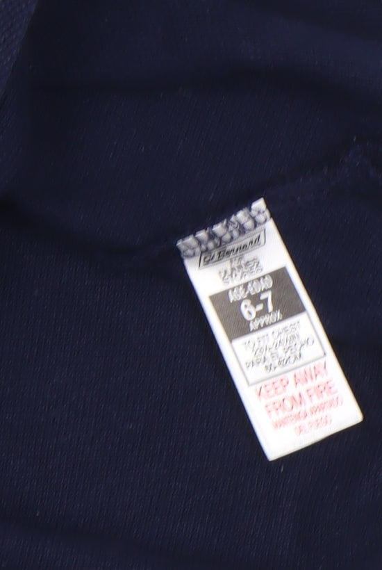 Boys UK Size 6-7 Years Bennetton Blue Basic Polo