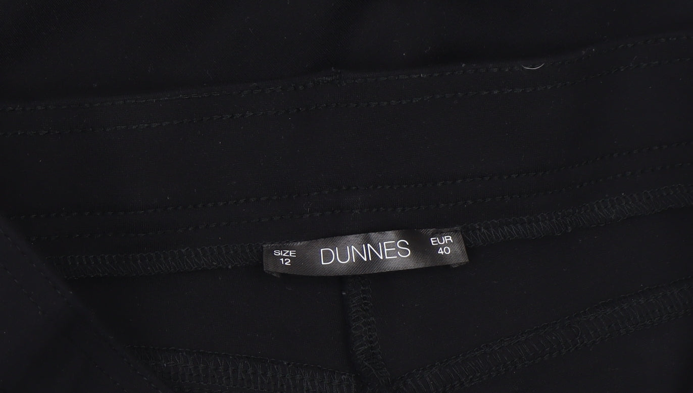 Womens UK Size 12 Dunnes Slim Fit BusinessCasualWorkwear Black Trousers
