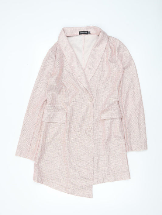 Womens UK Size 10 PRETTYLITTLETHING Pink Basic Jacket