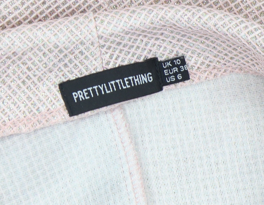 Womens UK Size 10 PRETTYLITTLETHING Pink Basic Jacket