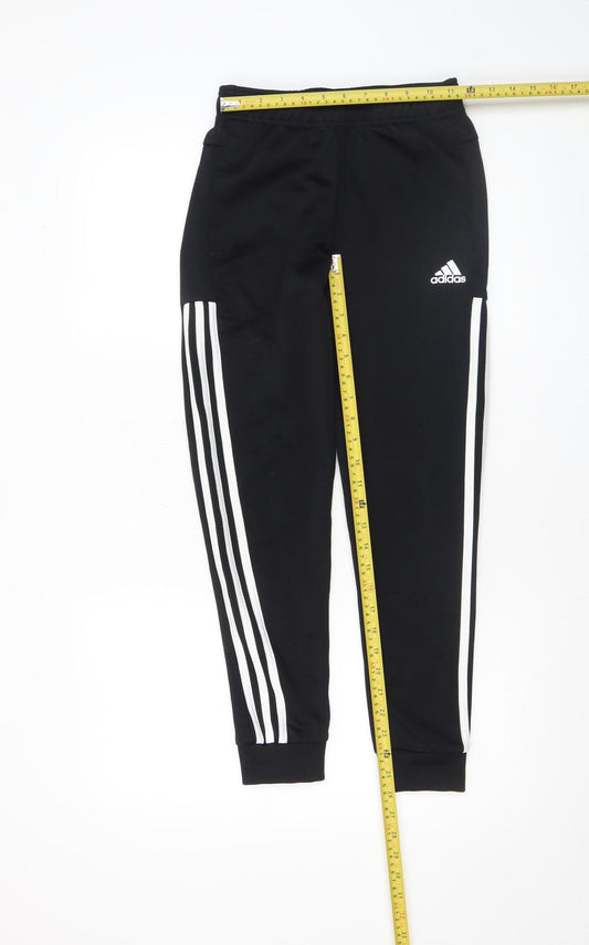 Boys UK Size 11-12 Years adidas Regular Fit Jogger Black Trousers