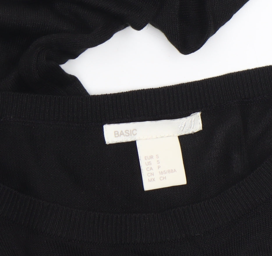 Womens UK Size 8 H&M Black Pullover Jumper