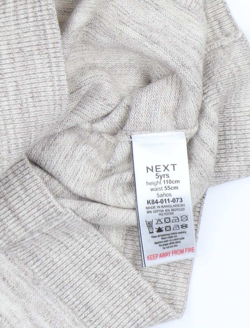 Boys UK Size 5 Years NEXT Beige Pullover Jumper