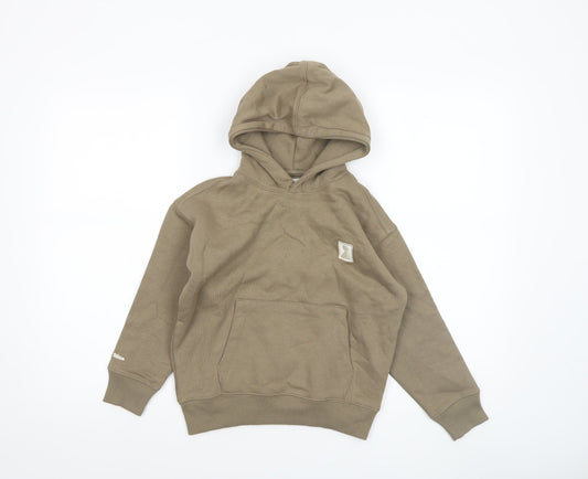 Boys UK Size 6-7 Years Zara Beige Pullover Hoodie