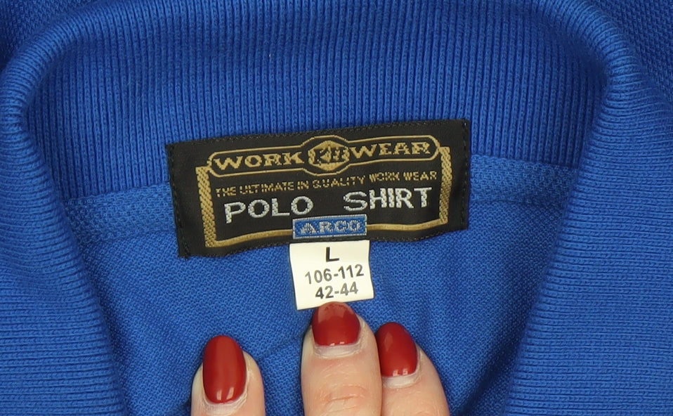 Mens UK Size L ARCO Polyester Blend Polo Shirt