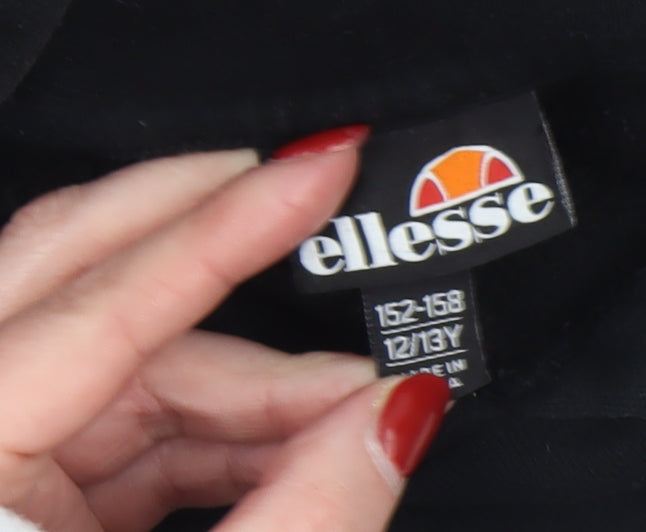 Boys UK Size 12-13 Years ellesse Black Pullover Hoodie