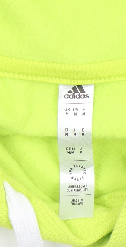 Mens UK Size M adidas Yellow Pullover Hoodie