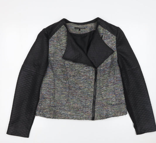 Womens UK Size 16 Atmosphere Multicoloured Biker Coat