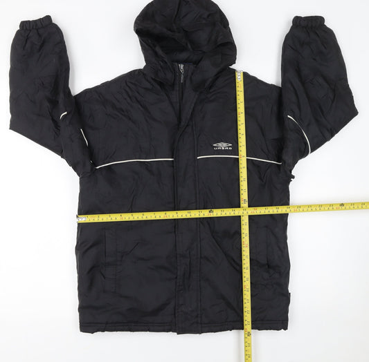 Boys UK Size 8 Years Umbro Black Puffer Jacket