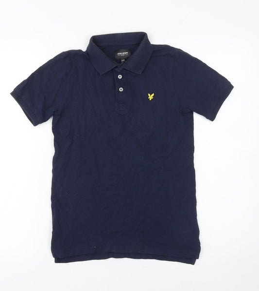 Boys UK Size 9-10 Years Lyle & Scott Blue Basic Polo