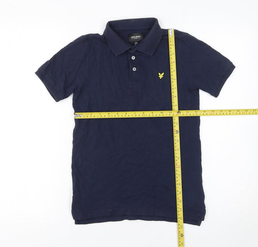 Boys UK Size 9-10 Years Lyle & Scott Blue Basic Polo
