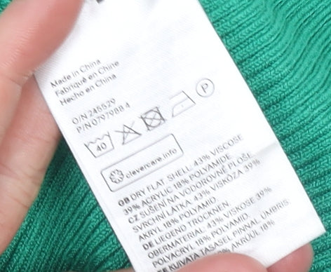 Womens UK Size S H&M Green Pullover Jumper