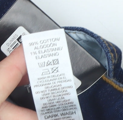 Dunnes Stores Men's Blue Slim Fit Jeans 38x32 Dark Wash Denim