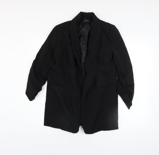 Womens UK Size 10 Boohoo Black Basic Jacket