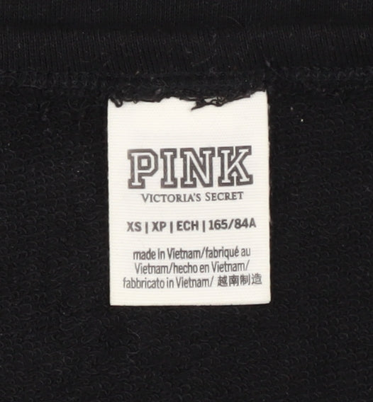 Womens UK Size XS Victoria's Secret Black Pullover Sweatshirt