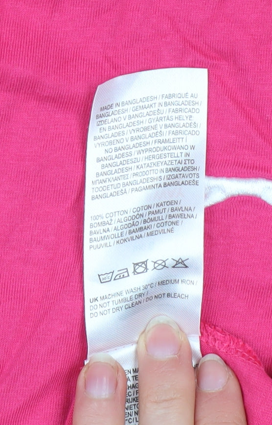 Womens UK Size 8 Slazenger Pink Basic T-Shirt
