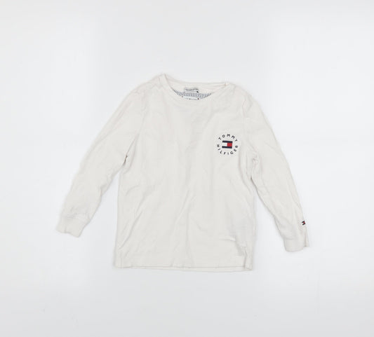 Boys UK Size 4 Years Tommy Hilfiger White Basic T-Shirt